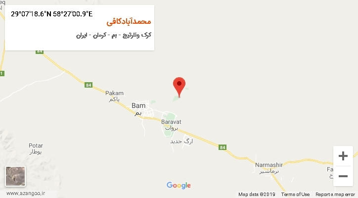روستای محمدآبادکافی بر روی نقشه