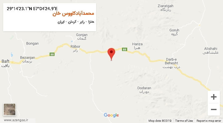 روستای محمدآبادکاووس خان بر روی نقشه