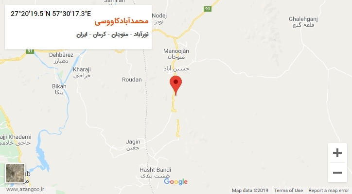 روستای محمدآبادکاووسی بر روی نقشه