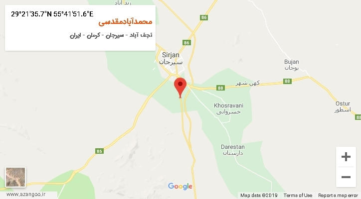 روستای محمدآبادمقدسی بر روی نقشه