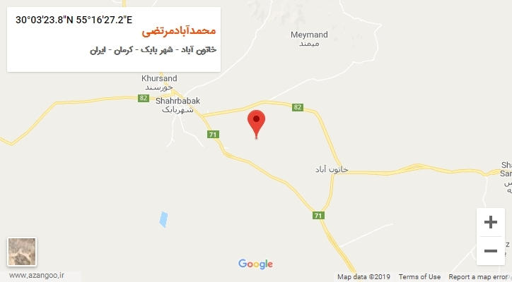 روستای محمدآبادمرتضی بر روی نقشه