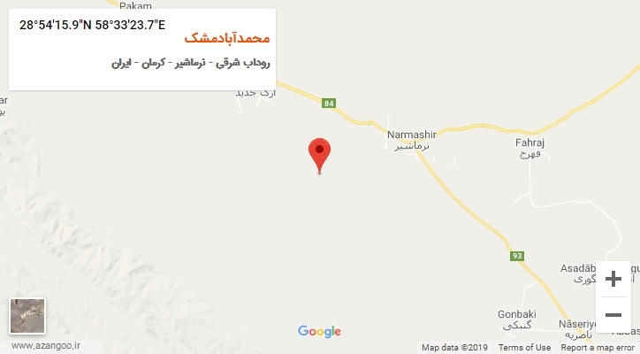 روستای محمدآبادمشک بر روی نقشه