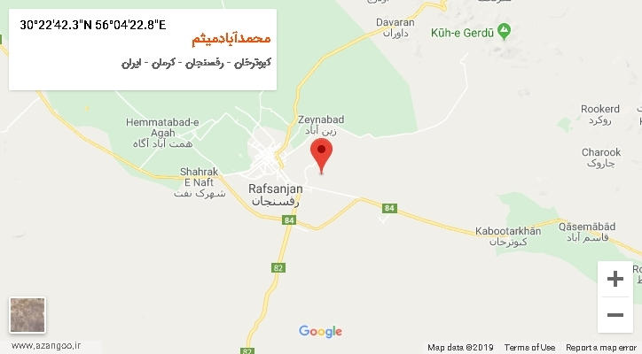 روستای محمدآبادمیثم بر روی نقشه