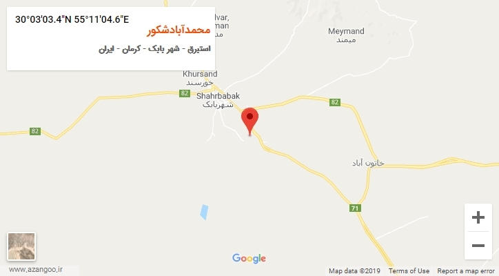 روستای محمدآبادشکور بر روی نقشه