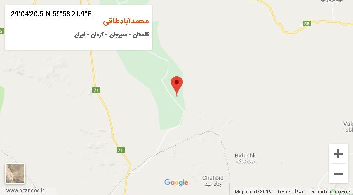 روستای محمدآبادطاقی بر روی نقشه