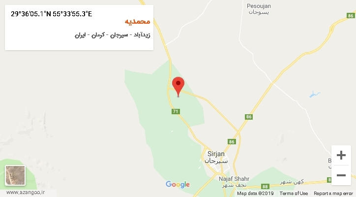روستای محمدیه بر روی نقشه