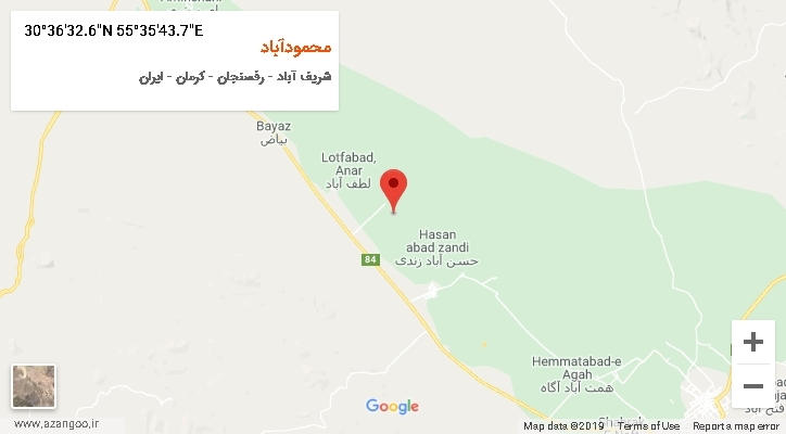 روستای محمودآباد بر روی نقشه