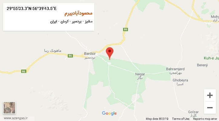 روستای محمودآبادبیرم بر روی نقشه