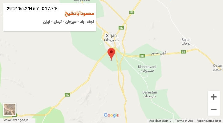 روستای محمودآبادشیخ بر روی نقشه
