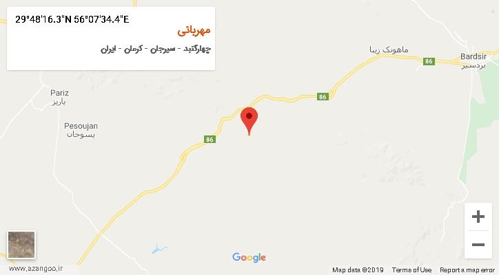 روستای مهربانی بر روی نقشه