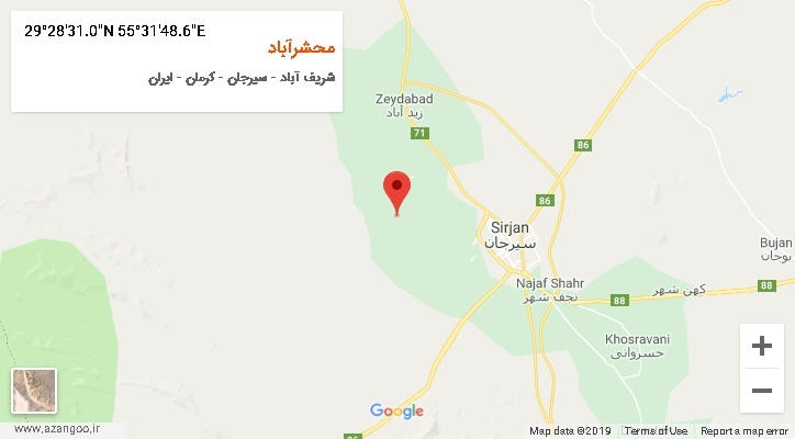 روستای محشرآباد بر روی نقشه