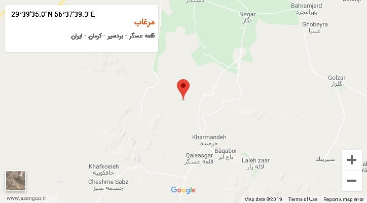 روستای مرغاب بر روی نقشه