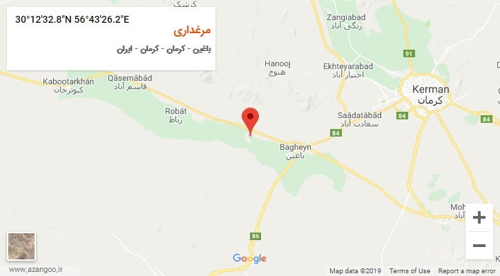 روستای مرغداری بر روی نقشه