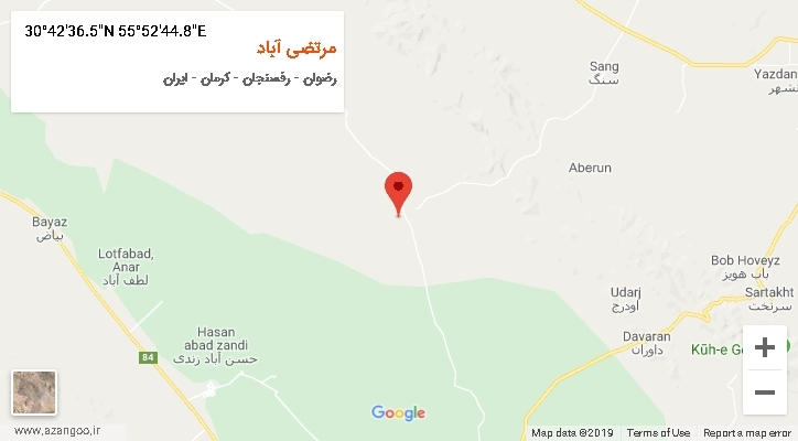 روستای مرتضی آباد بر روی نقشه