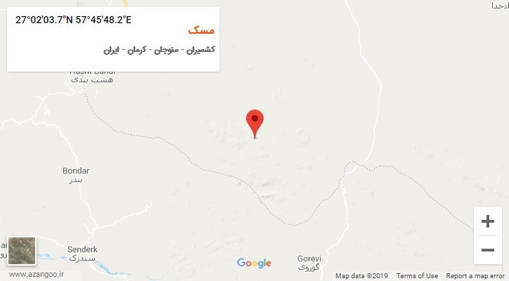 روستای مسک بر روی نقشه