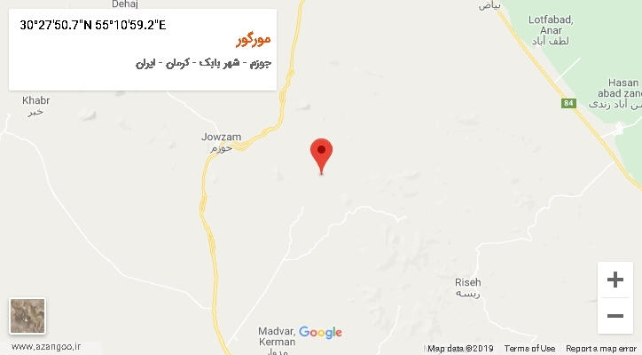 روستای مورگور بر روی نقشه