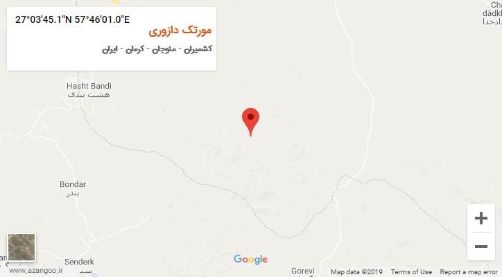 روستای مورتک دازوری بر روی نقشه