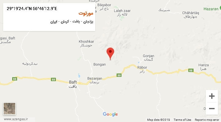 روستای مورتوت بر روی نقشه