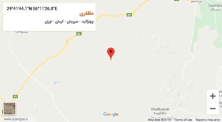 روستای مظفری بر روی نقشه
