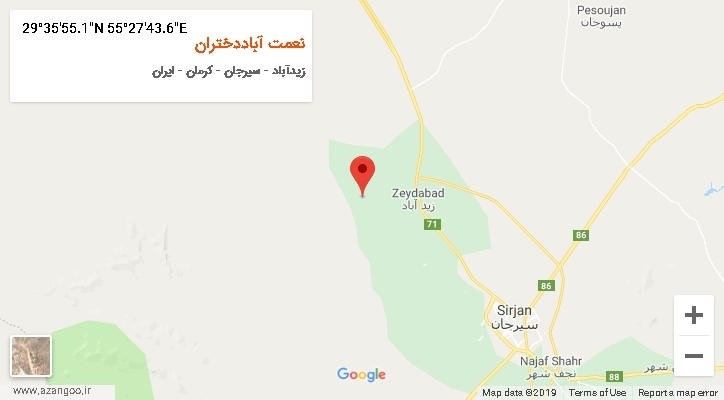 روستای نعمت آباددختران بر روی نقشه