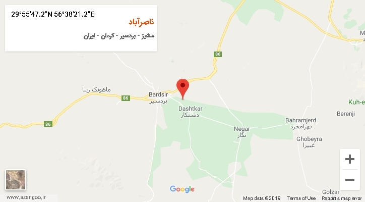 روستای ناصرآباد بر روی نقشه