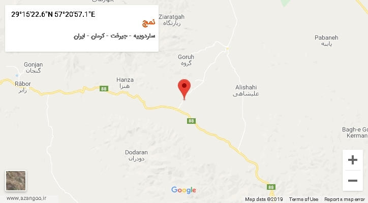 روستای نمچ بر روی نقشه
