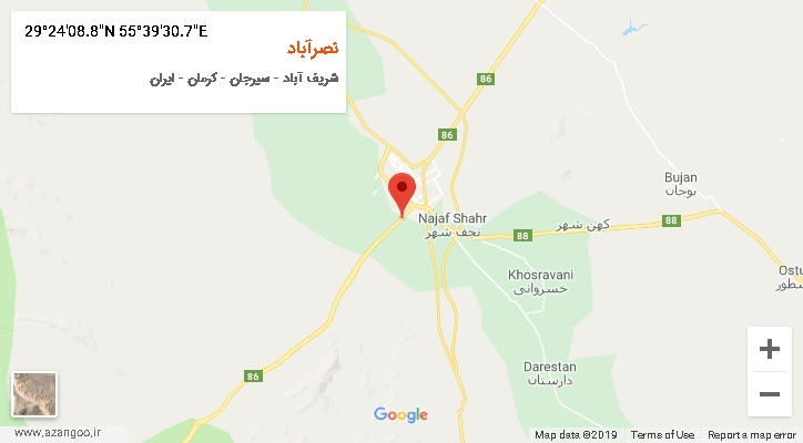 روستای نصرآباد بر روی نقشه