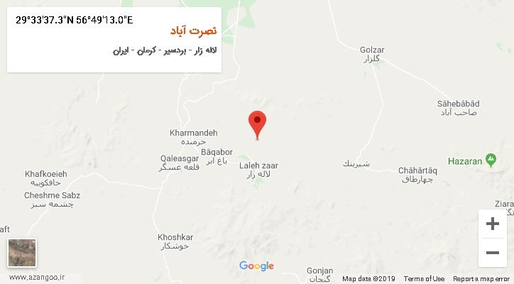 روستای نصرت آباد بر روی نقشه