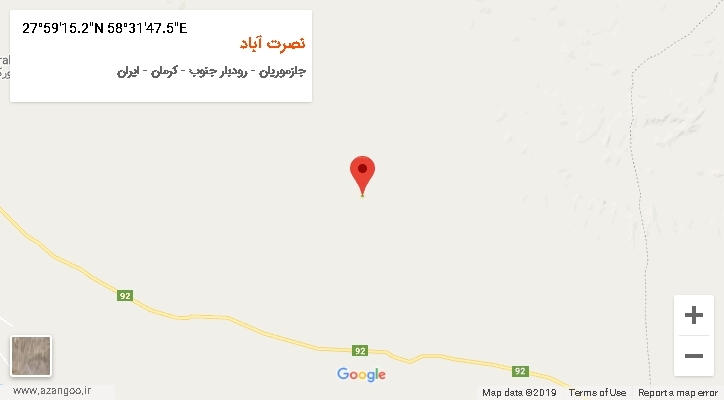 روستای نصرت آباد بر روی نقشه