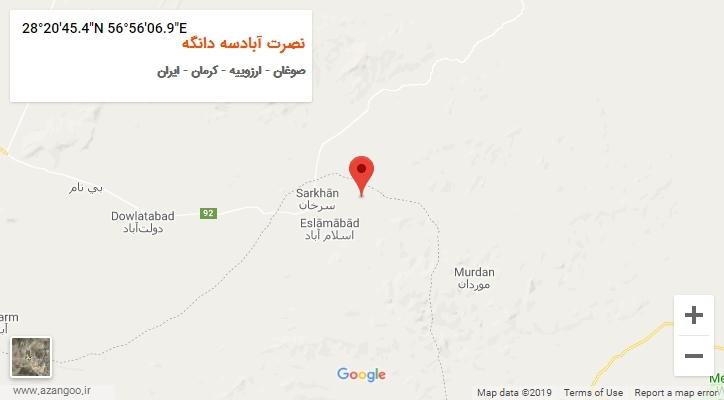 روستای نصرت آبادسه دانگه بر روی نقشه