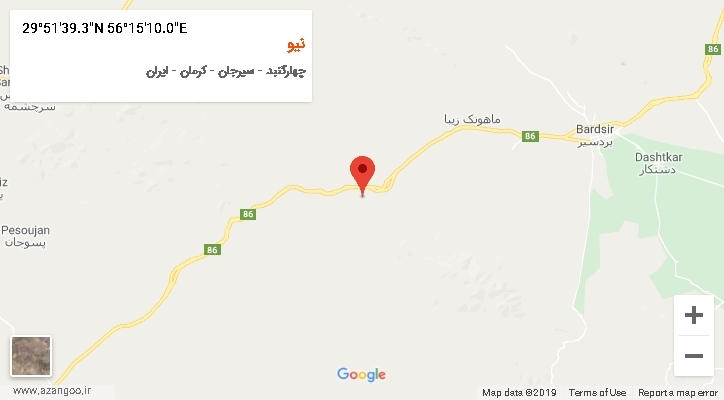 روستای نیو بر روی نقشه
