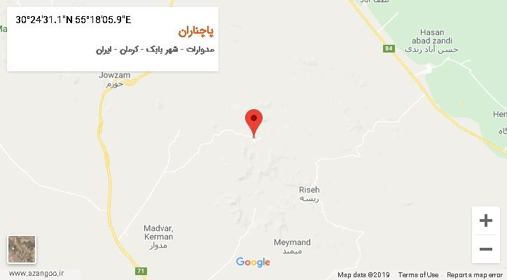 روستای پاچناران بر روی نقشه