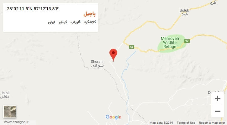 روستای پاچیل بر روی نقشه