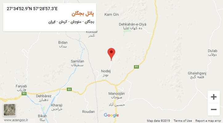 روستای پاتل بجگان بر روی نقشه