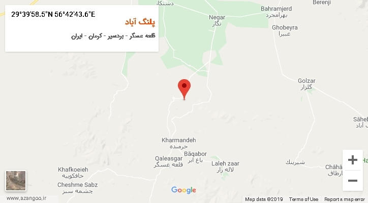 روستای پلنگ آباد بر روی نقشه