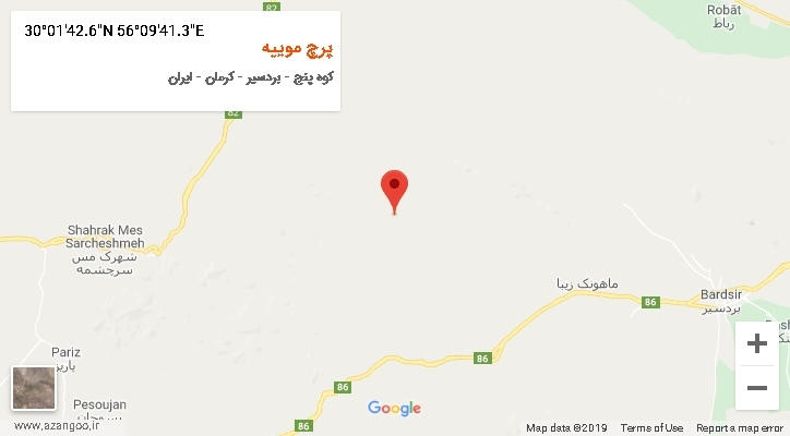 روستای پرچ موییه بر روی نقشه
