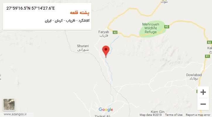 روستای پشته قلعه بر روی نقشه