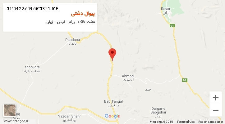 روستای پیوال دشتی بر روی نقشه