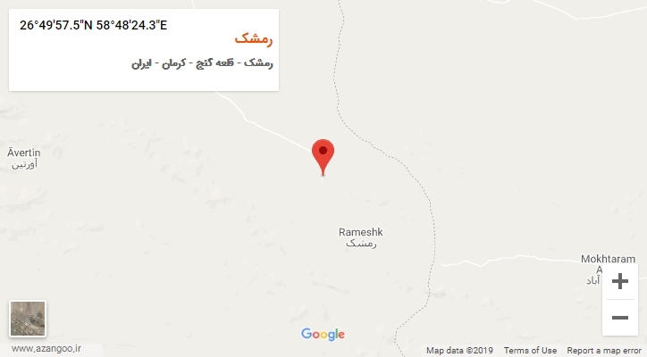 روستای رمشک بر روی نقشه