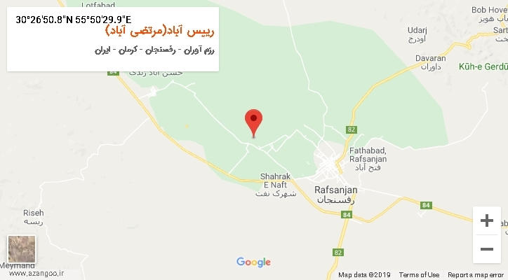 روستای رییس آباد(مرتضی آباد) بر روی نقشه