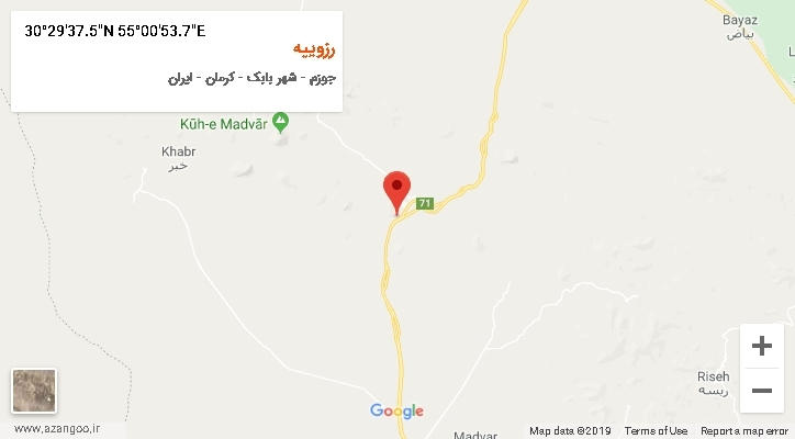 روستای رزوییه بر روی نقشه