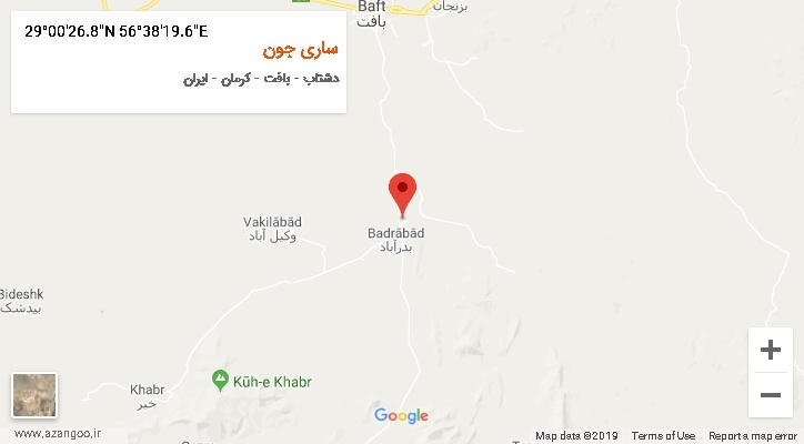 روستای ساری جون بر روی نقشه