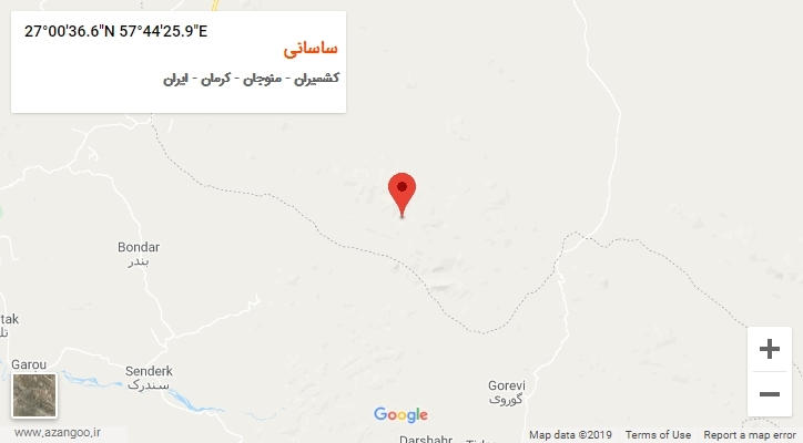 روستای ساسانی بر روی نقشه