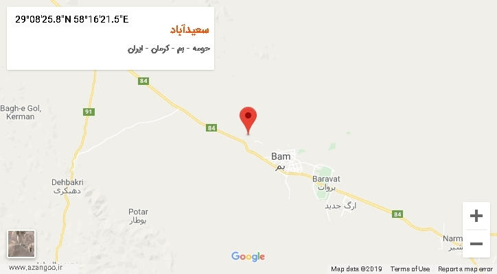 روستای سعیدآباد بر روی نقشه