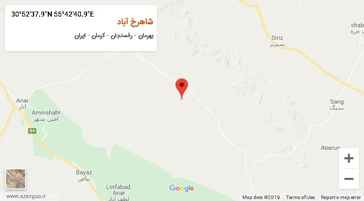 روستای شاهرخ آباد بر روی نقشه