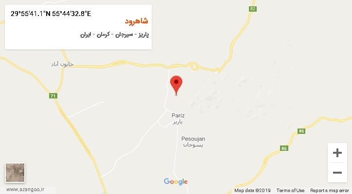 روستای شاهرود بر روی نقشه