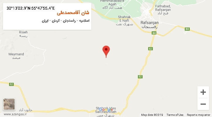 روستای شان آقامحمدعلی بر روی نقشه