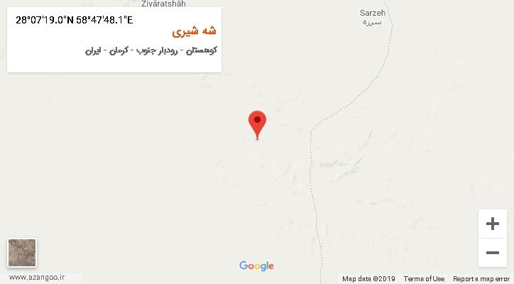 روستای شه شیری بر روی نقشه