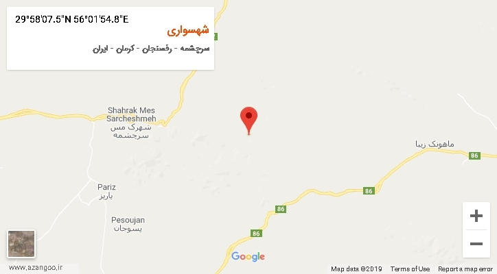 روستای شهسواری بر روی نقشه