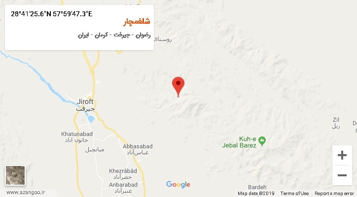 روستای شلغمچار بر روی نقشه